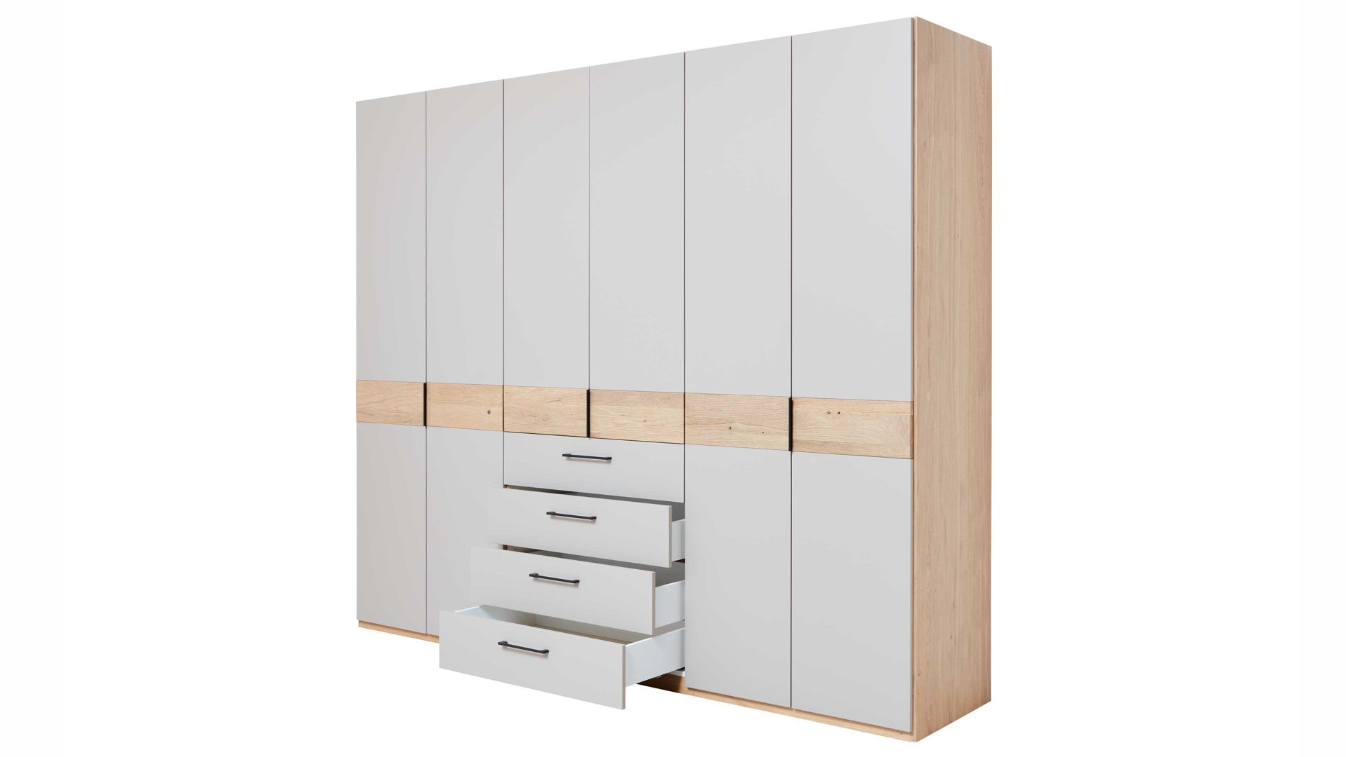 Interliving Luxus-Schlafzimmer IL 1023 ca. 180x200cm in Balkeneiche/Lack taupe