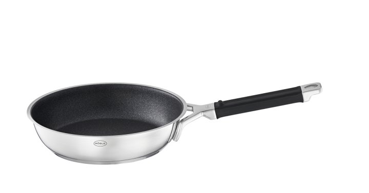Rösle Bratpfanne 24cm SILENCE PRO Rösle Bratpfanne 24cm, Pfannenkessel, Antihaftbeschichtung, Induktionsgeeignet, Edelstahl, Schwarzer Griff