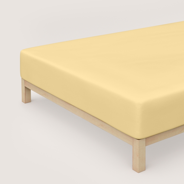 Schlafgut Pure Boxspring Spannbettlaken ca. 180x200-200x220cm in Farbe Yellow Mid