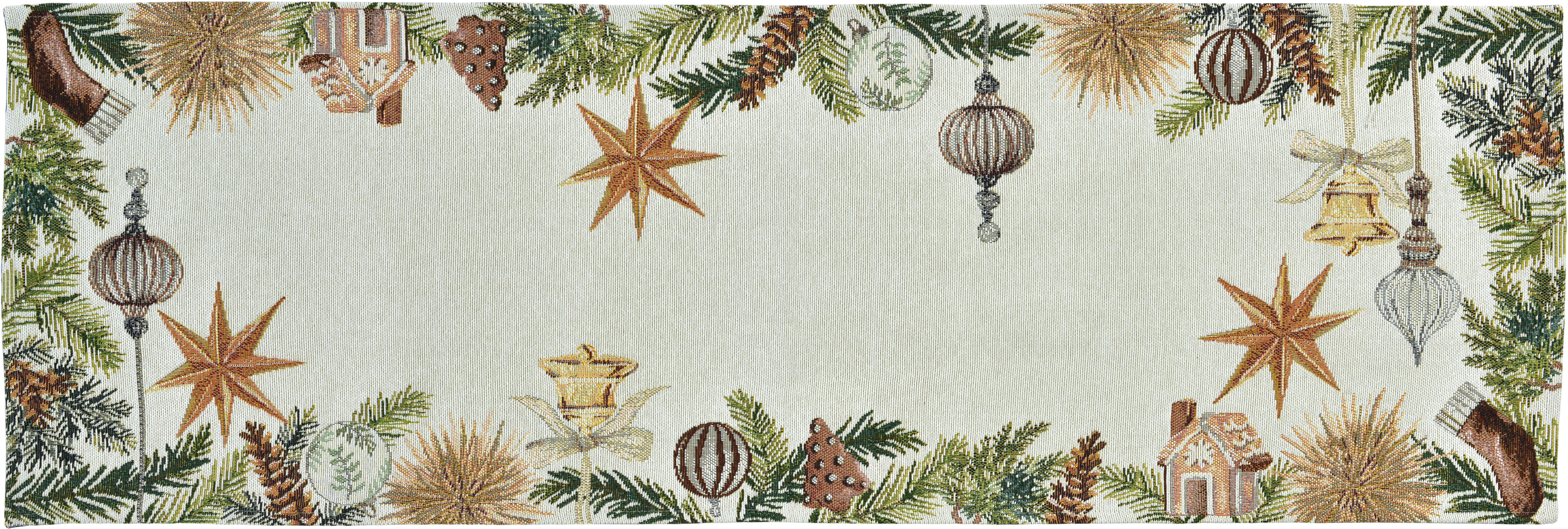 Sander Tischläufer XMAS DECOR ca. 32x96cm in Farbe original Sander Tischläufer XMAS DECOR ca. 32x96cm in Farbe original, tischdecke, weihnachtlich, nadelgruen, ornamente, stern