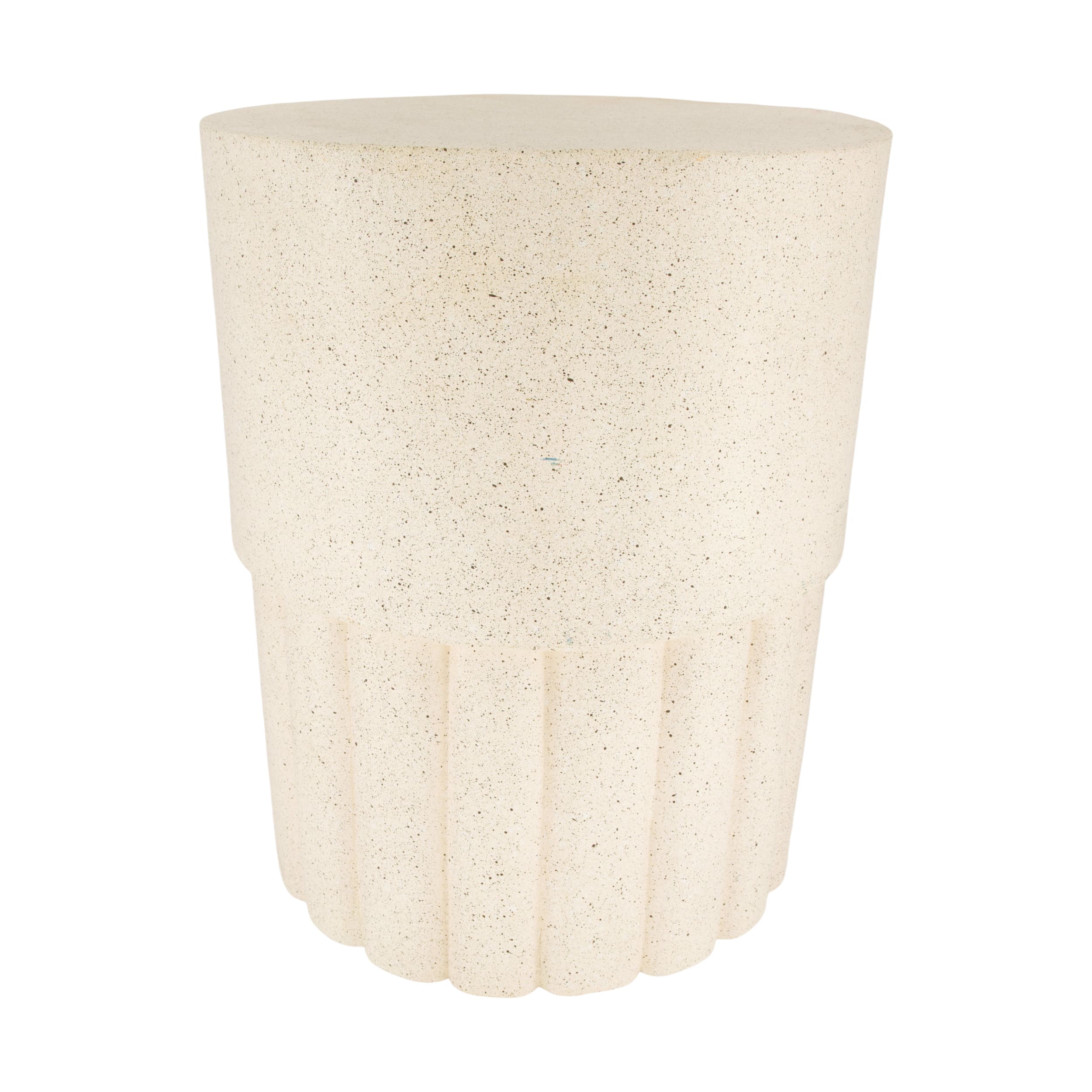 Dijk Natural Collections Beistelltisch rund in Farbe off white, Krug, Töpferei, Vase