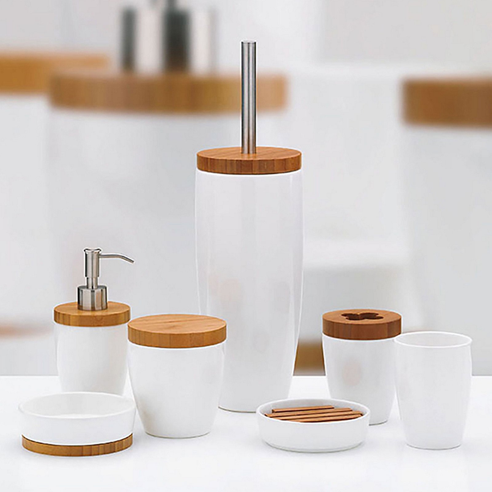 Kela WC-Garnitur NATURA in Farbe weiß