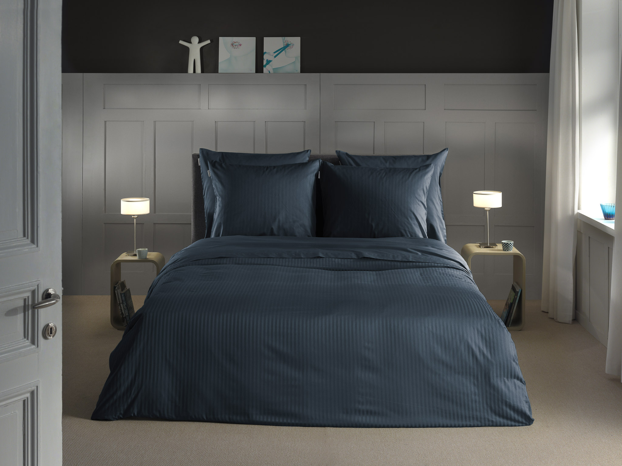 Heckettlane Bettwäsche ca. 200x200cm in Farbe Maritime-Blue