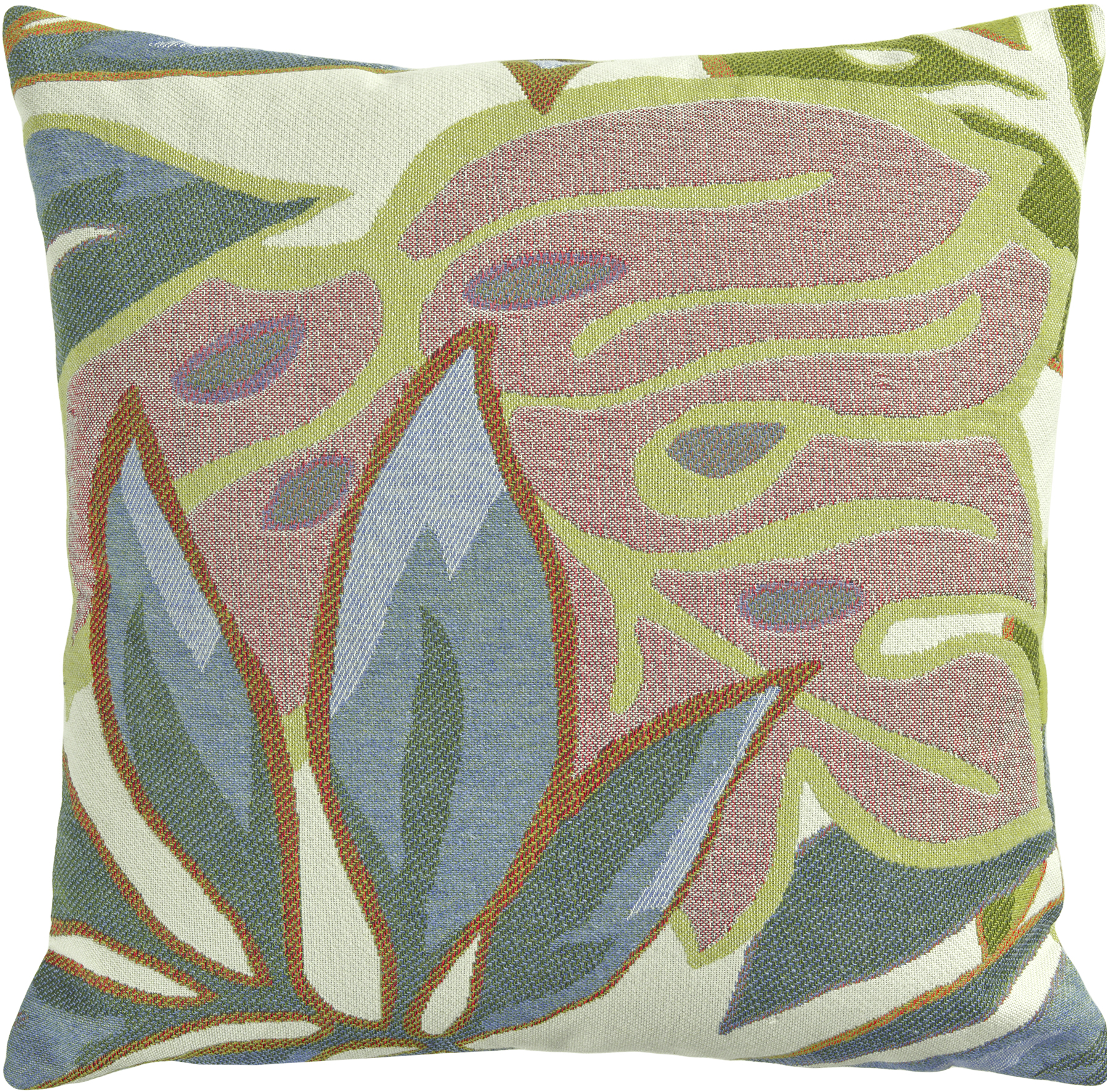 Sander Kissenhülle SELVA ca. 50x50cm in Farbe blue shadow/multi, Kissen, Kissenbezug, Textil, Muster, Blumenblatt-Design