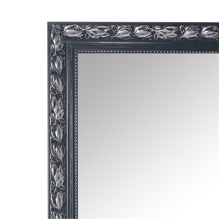 Mirrors & More Spiegel SONJA ca. 50x150cm in Farbe Schwarz-Silber