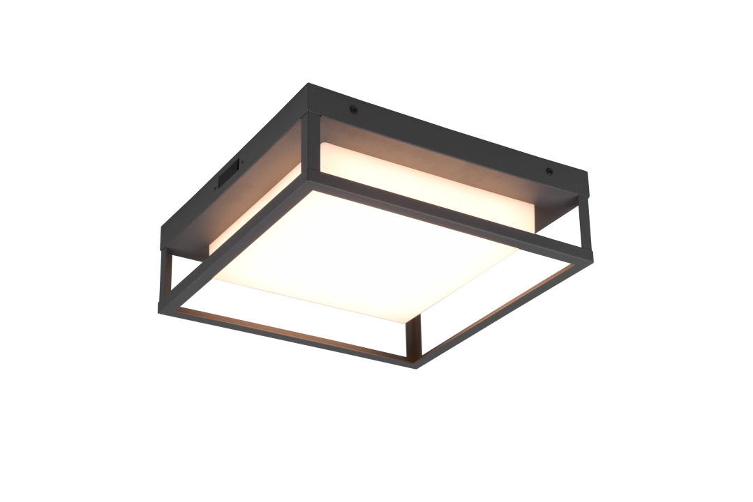 Trio LED-Deckenleuchte WITHAM in anthrazit