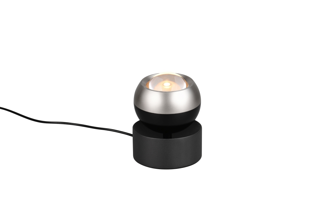 Trio Select LED-Tischleuchte ORBIT 1-flammig in Farbe Nickel matt