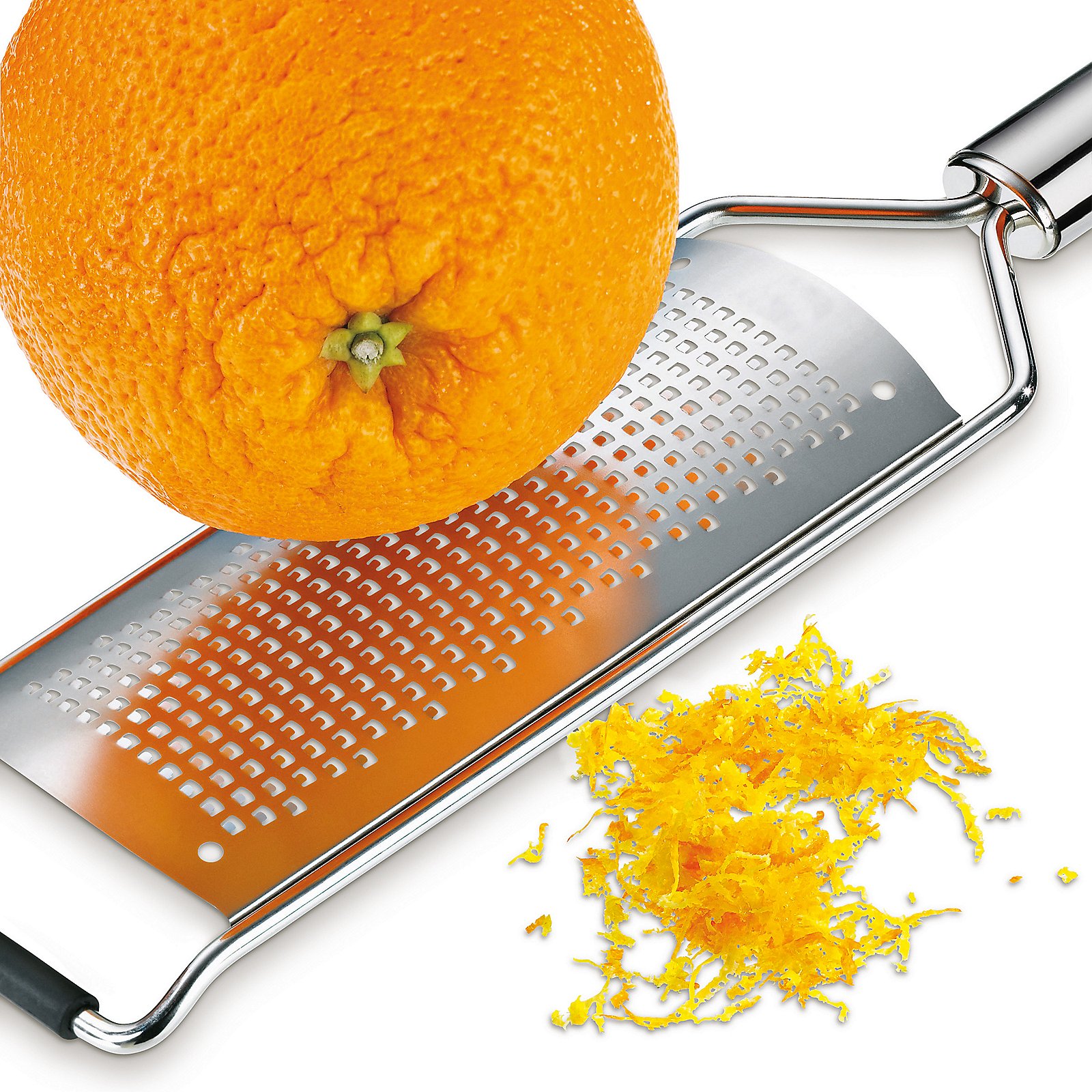 Kela Zestenreibe fein Rondo RONDO in Silber Glänzend, Orange, Pflanze, Produzieren, Küchenutensilien, Reibe