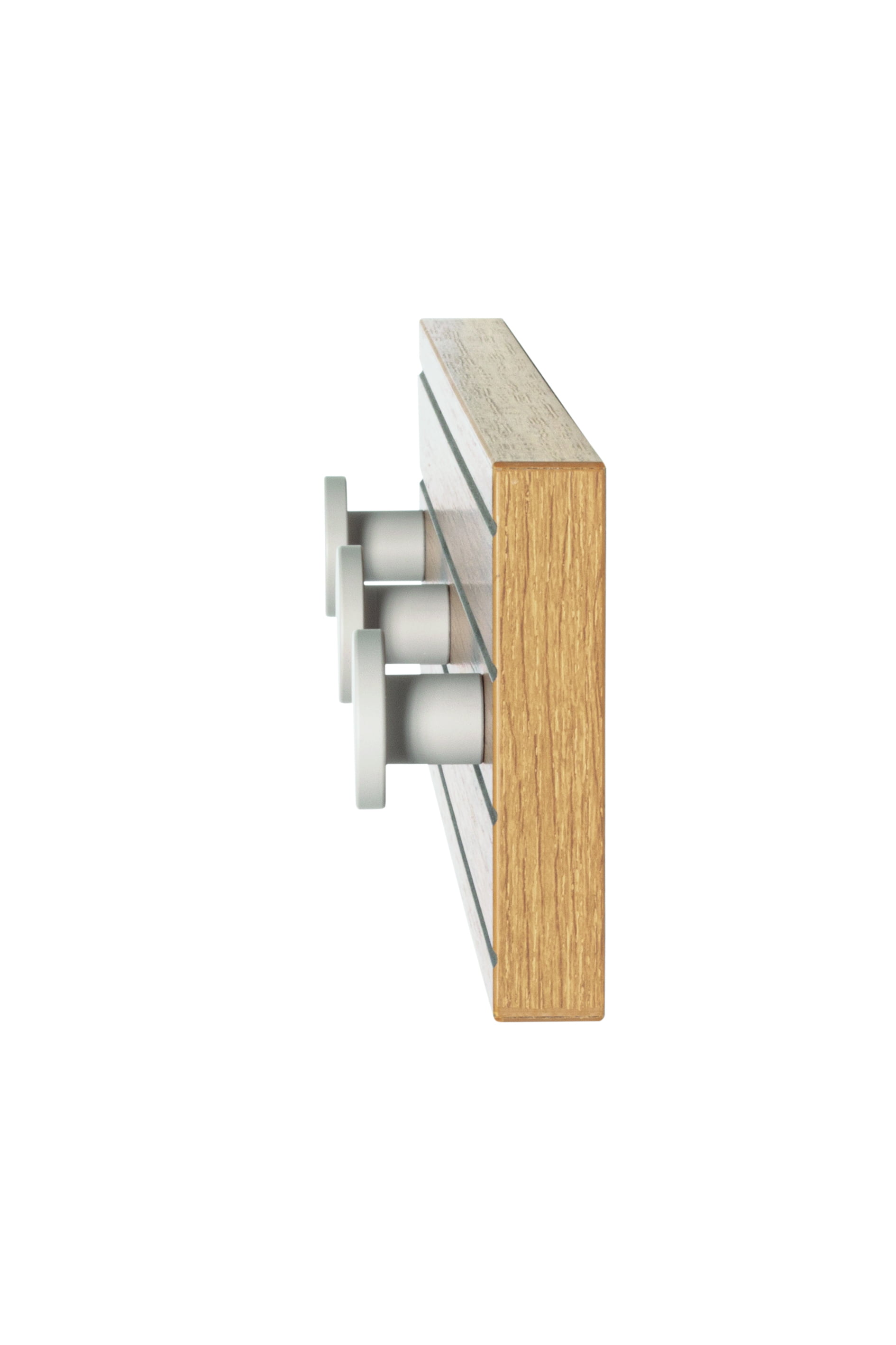 Haku Möbel Garderobenleiste POLAR ca.B35 H9 T4 cm in MDF Dekor Eiche natur, Ablage, Schublade, Mobiliar, Kabinett, Tabelle