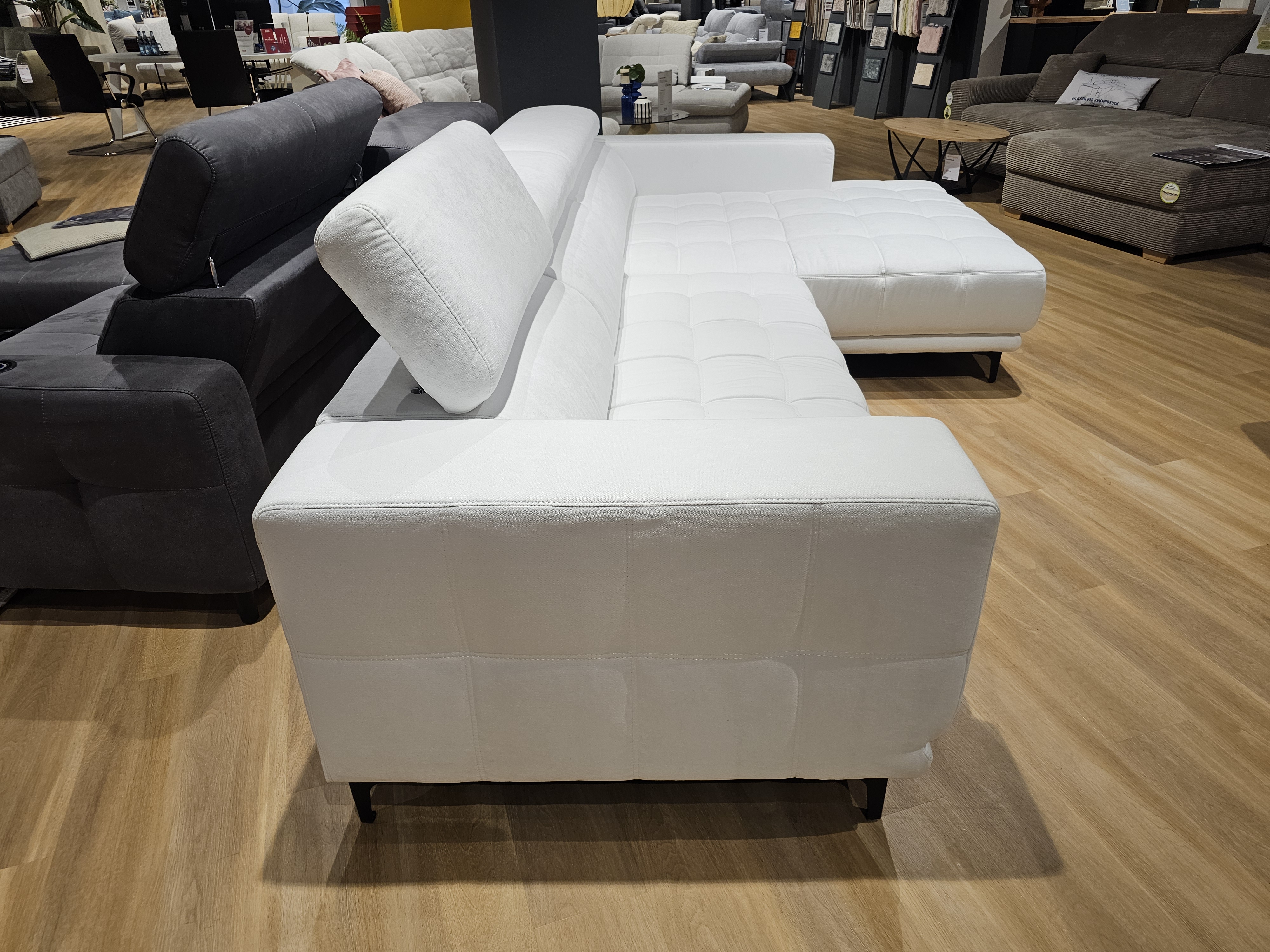 Polsterecke 7536 ca. 328x192cm in Signal white, Sofa, Wohnlandschaft, Weiß, Stoff, Ecksofa