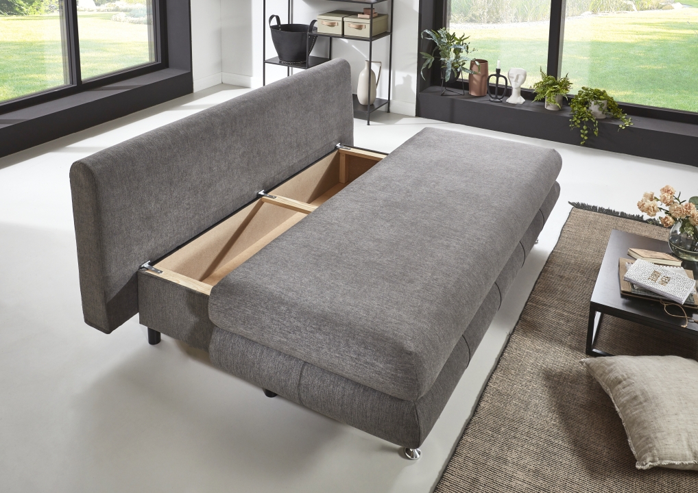 Sun Garden Schlafsofa BENFELD ca. 140x188cm in Stoff grau