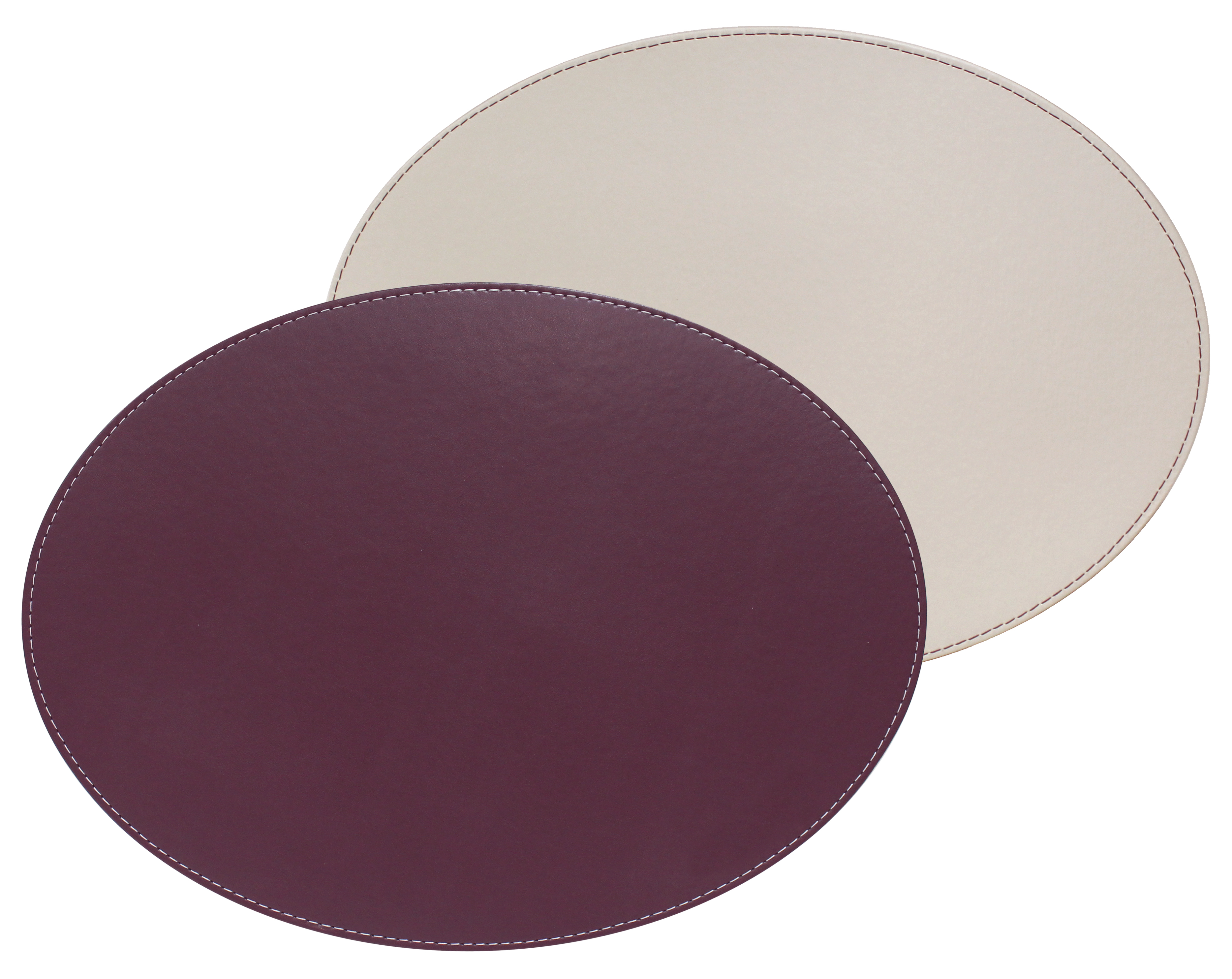 Profino DUO - Platzset oval, pflaume/elfenbein