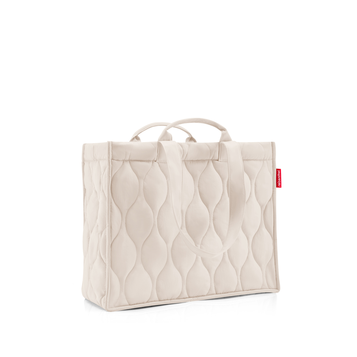 Reisenthel SOFTSHOPPER in Farbe puffer stone, Tasche, Quilted, Beige, Tasche mit Griffen, Reißverschluss?