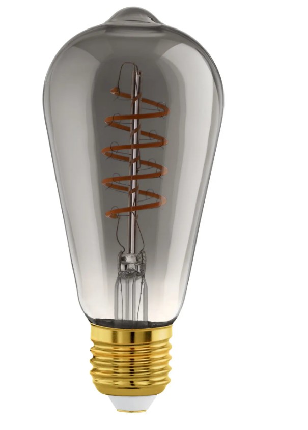 Eglo Leuchten LED-Leuchtmittel AMBER in Farbe Amber, Glühbirne, Edison-Glühbirne, Filament, Spiralfaden, Schraubfassung