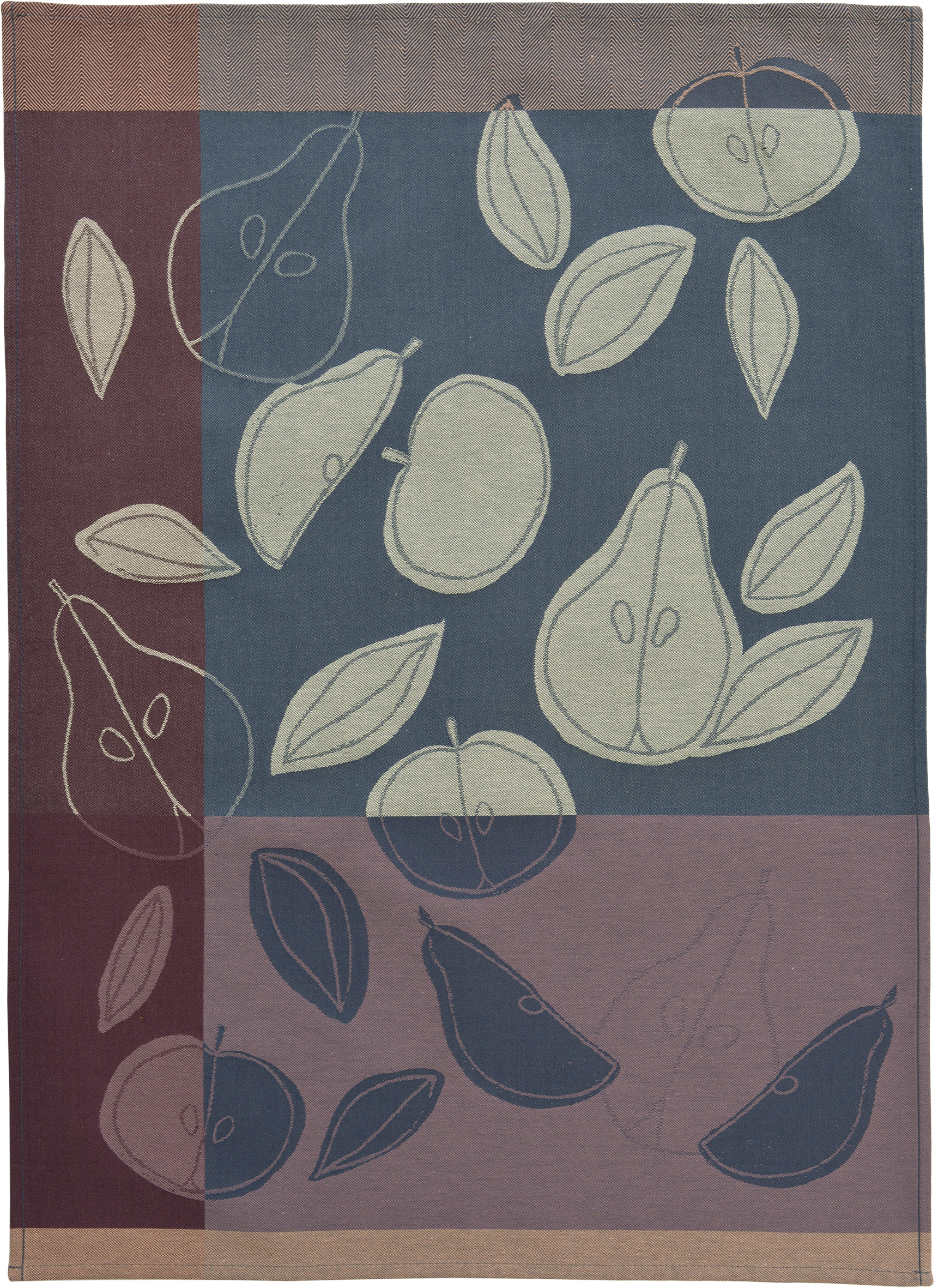 Sander Geschirrtuch POMARIO ca. 50x70cm in Farbe aubergine, rug, area rug, fruit pattern, blue, purple