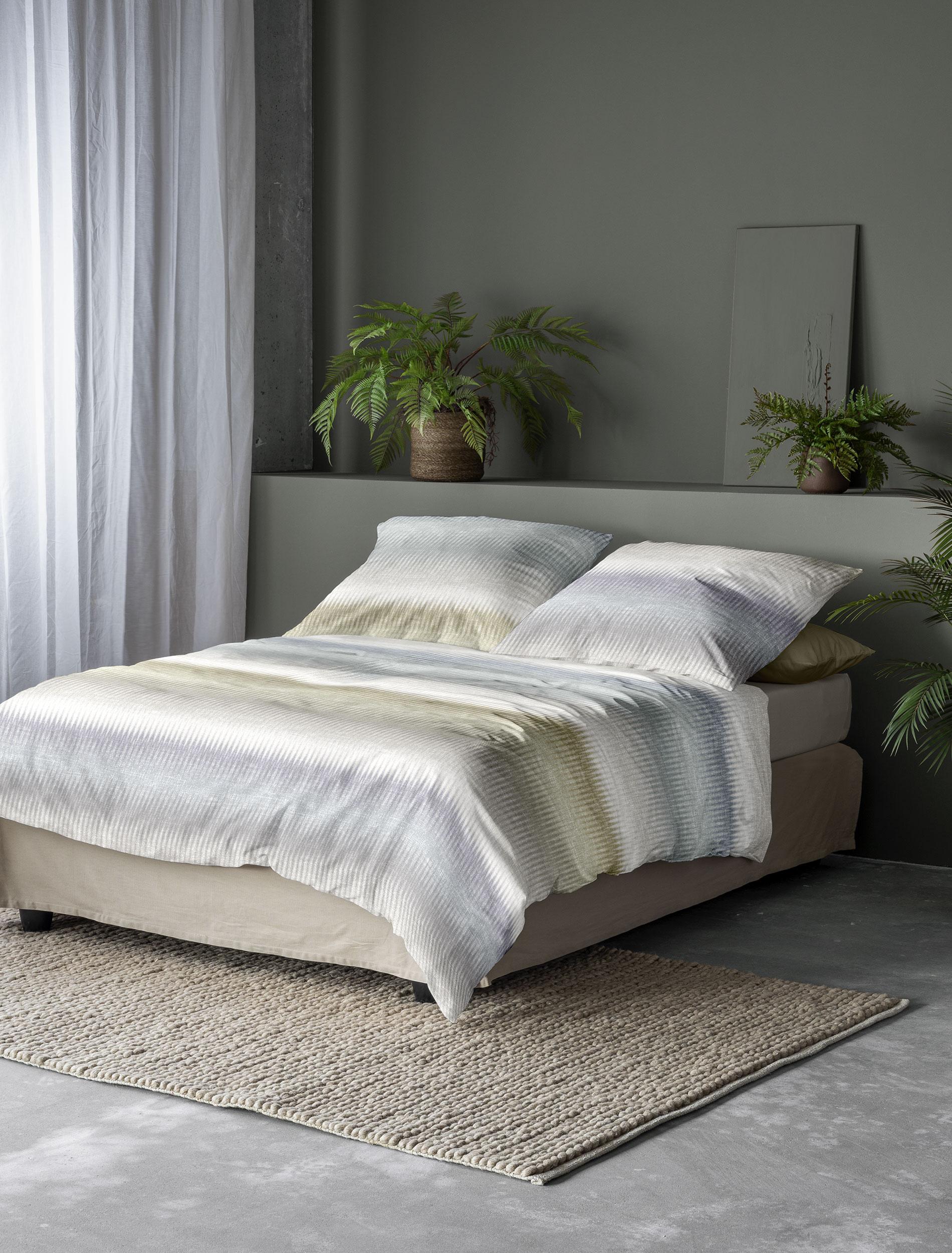 Irisette Mako-Satin Bettwäsche WAVE ca. 135x200cm in Farbe petrol