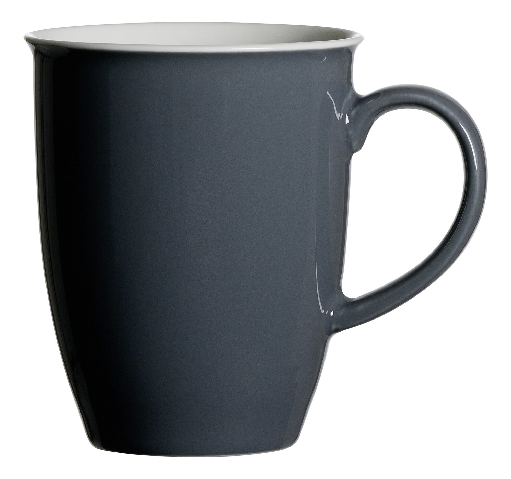 Ritzenhoff & Breker Henkelbecher 320ml DOPPIO aus Porzellan anthrazit