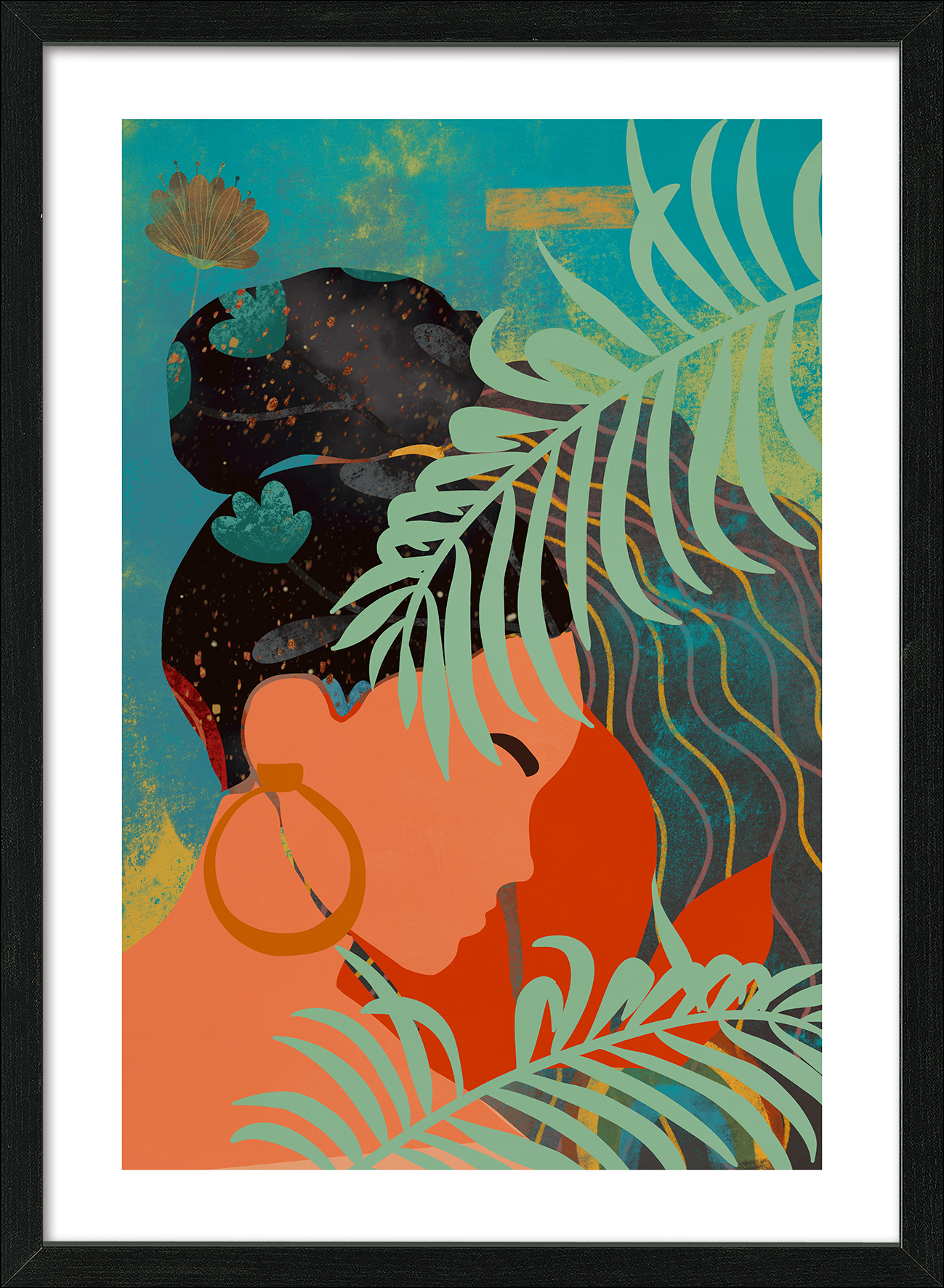 ProArt Framed-Art Scandic Living 55x75cm Flower Girl Illustration II ProArt Framed-Art Scandic Living 55x75cm Flower Girl Illustration II