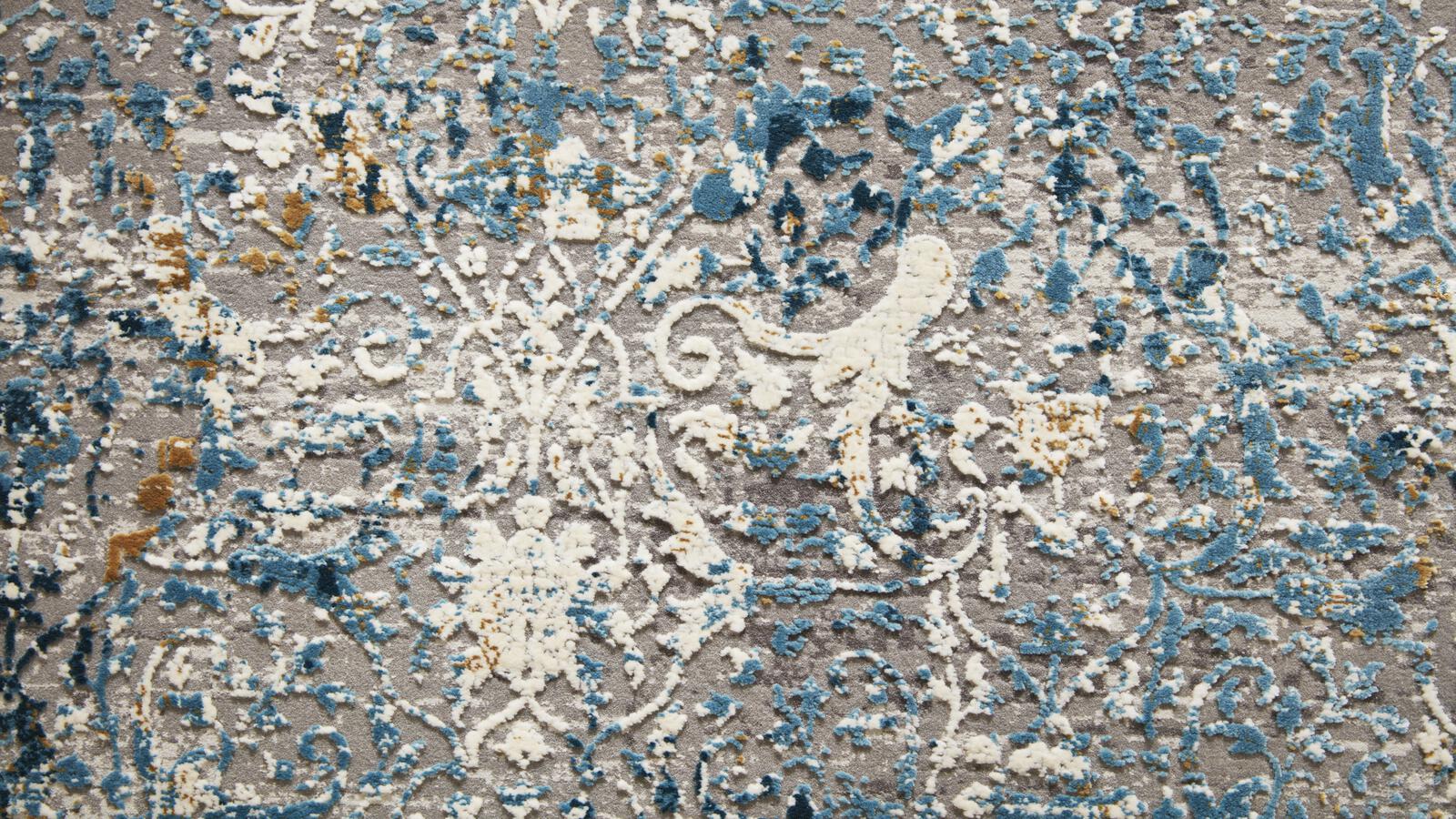 Interliving Webteppich L-8700 ca. 140 x 200 cm in grau-blau