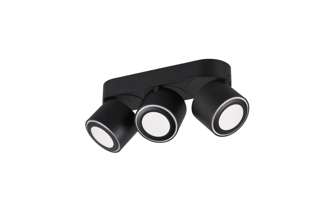 Trio LED-Deckenleuchte TAURUS 3-flammig in Farbe schwarz matt Trio LED-Deckenleuchte TAURUS 3-flammig in Farbe schwarz matt