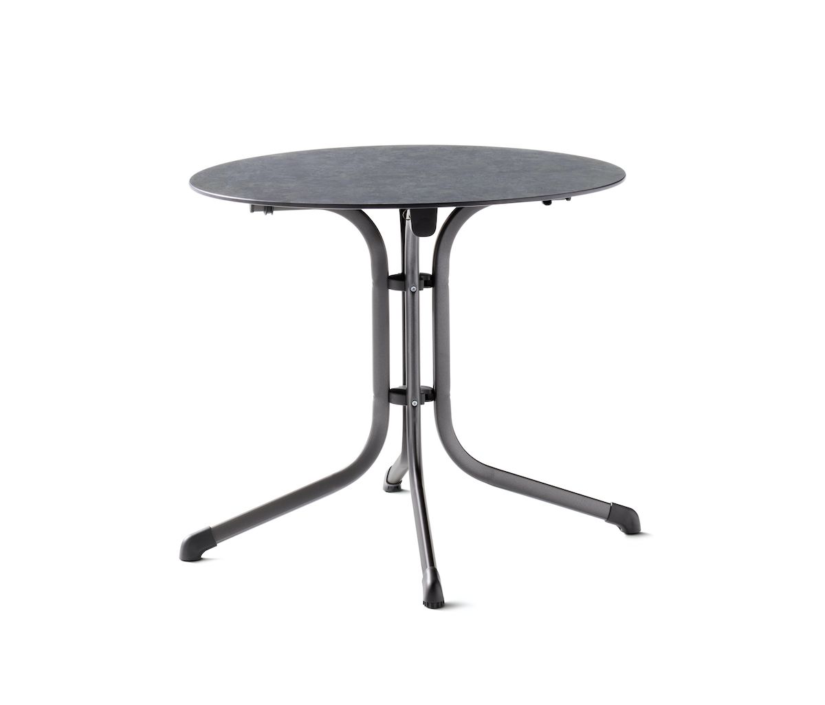 Boulevard-Klapptisch Ø ca. 85cm in eisengrau/Beton hell