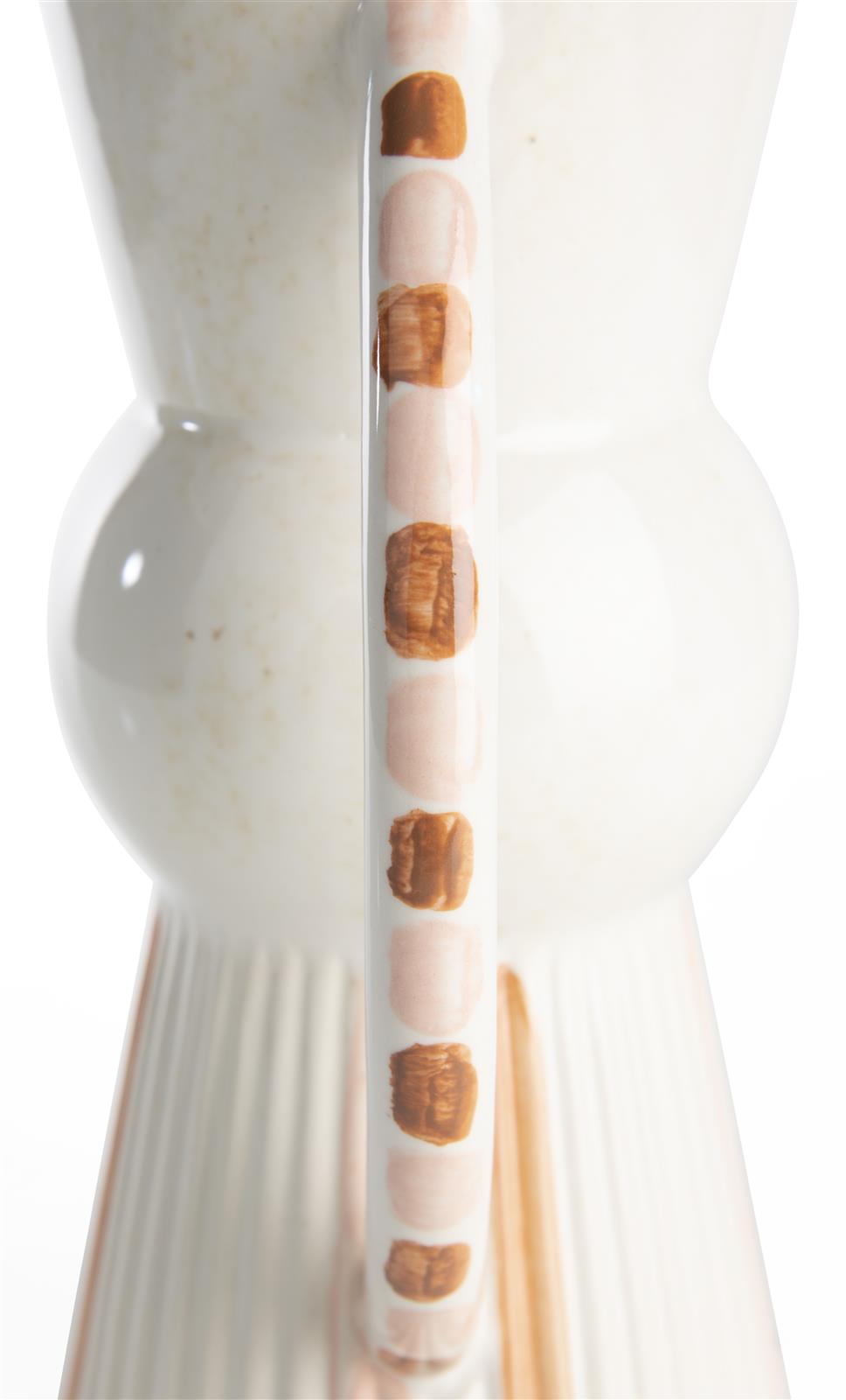 Coco Maison Vase NORA ca. B12 H26 T16 cm in Keramik orange, braun mehrfbg.