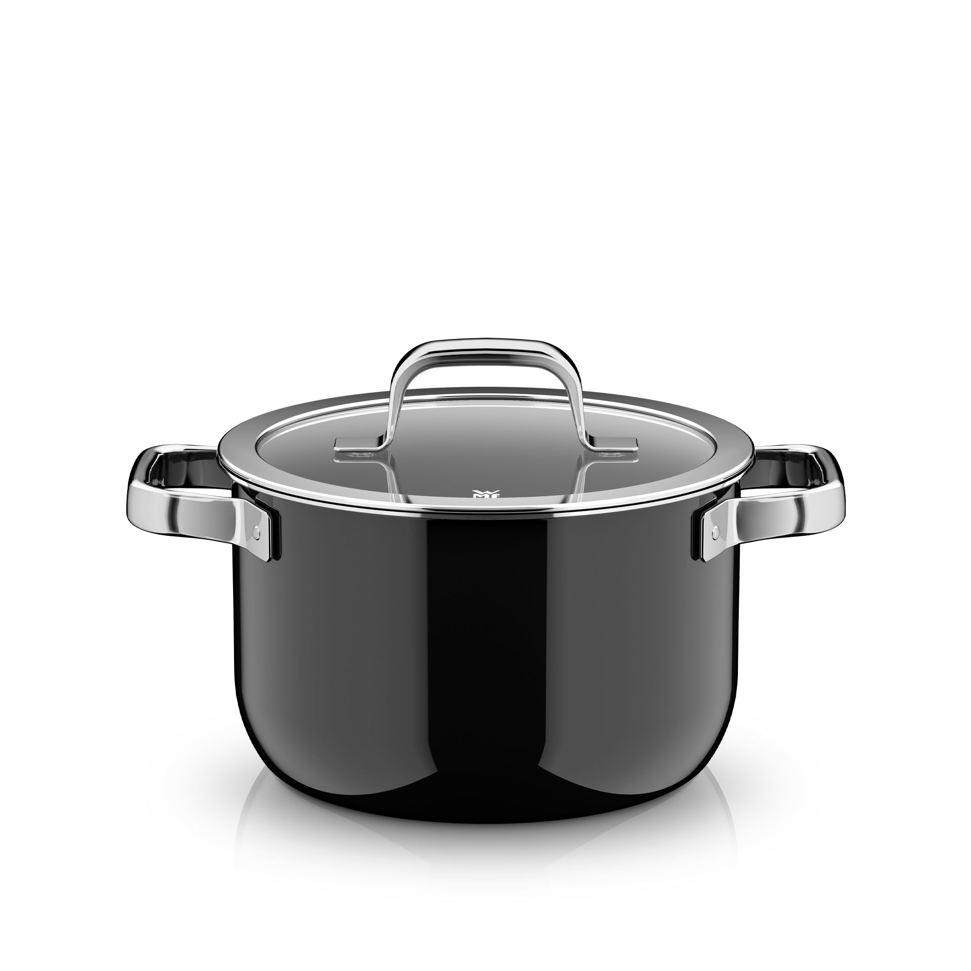 WMF Fusiontec Mineral Pro, Topf-Set, 4-teilig, Black in schwarz WMF Fusiontec Mineral Pro, Topf-Set, 4-teilig, Black in schwarz, Kochtopf, Stielkasserolle, Edelstahl, Glasdeckel, Schwarz