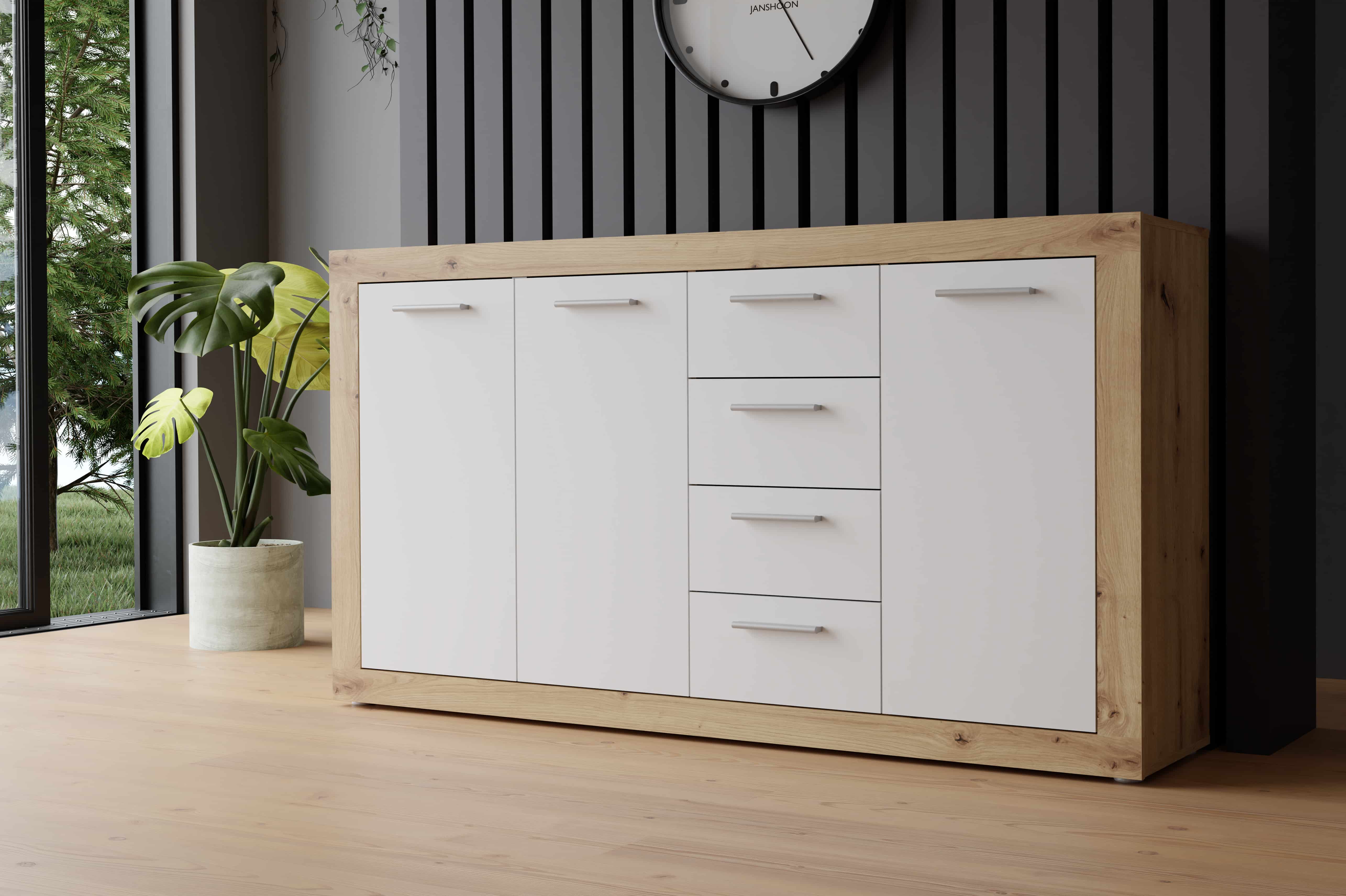Forte Fabryki Mebli Sideboard BACCIO in Artisan Eiche/weiß C804 Forte Fabryki Mebli Sideboard BACCIO in Artisan Eiche/weiß C804