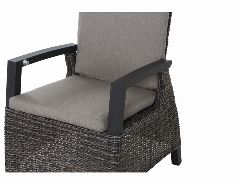 Diningsessel CORIDO in Aluminium anthrazit/Geflecht charcoal grey