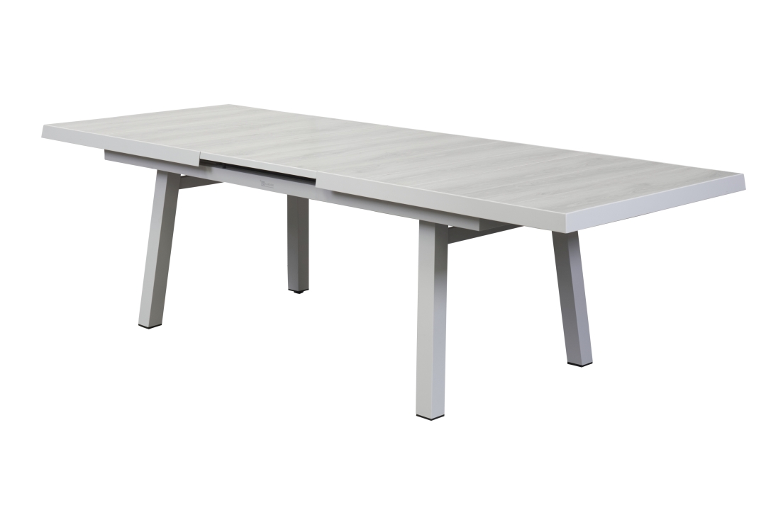 L.C. Wholesaler Ausziehtisch KERAMO ca. 200(260)x100cm mit Platte in Keramik easy grey