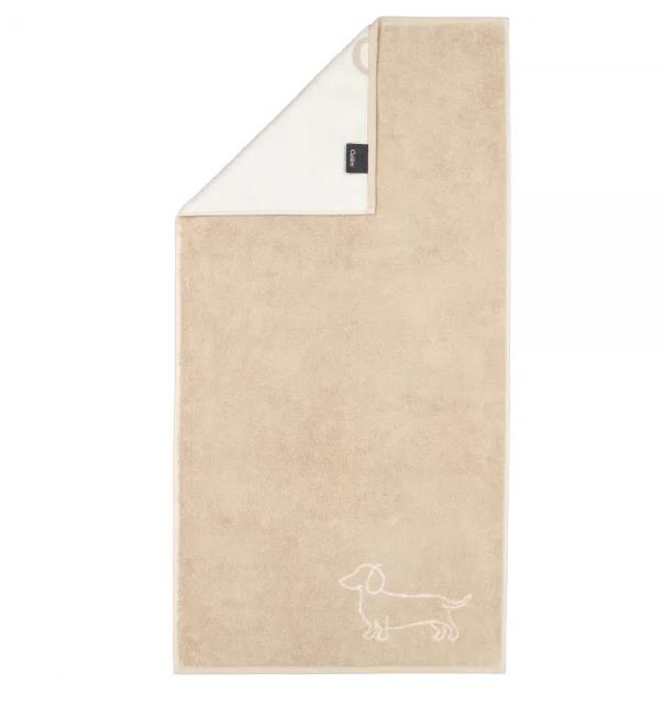 Cawö Handtuch 50x100 cm WE LOVE DOG in 33 natur/beige Cawö Handtuch 50x100 cm WE LOVE DOG in 33 natur/beige