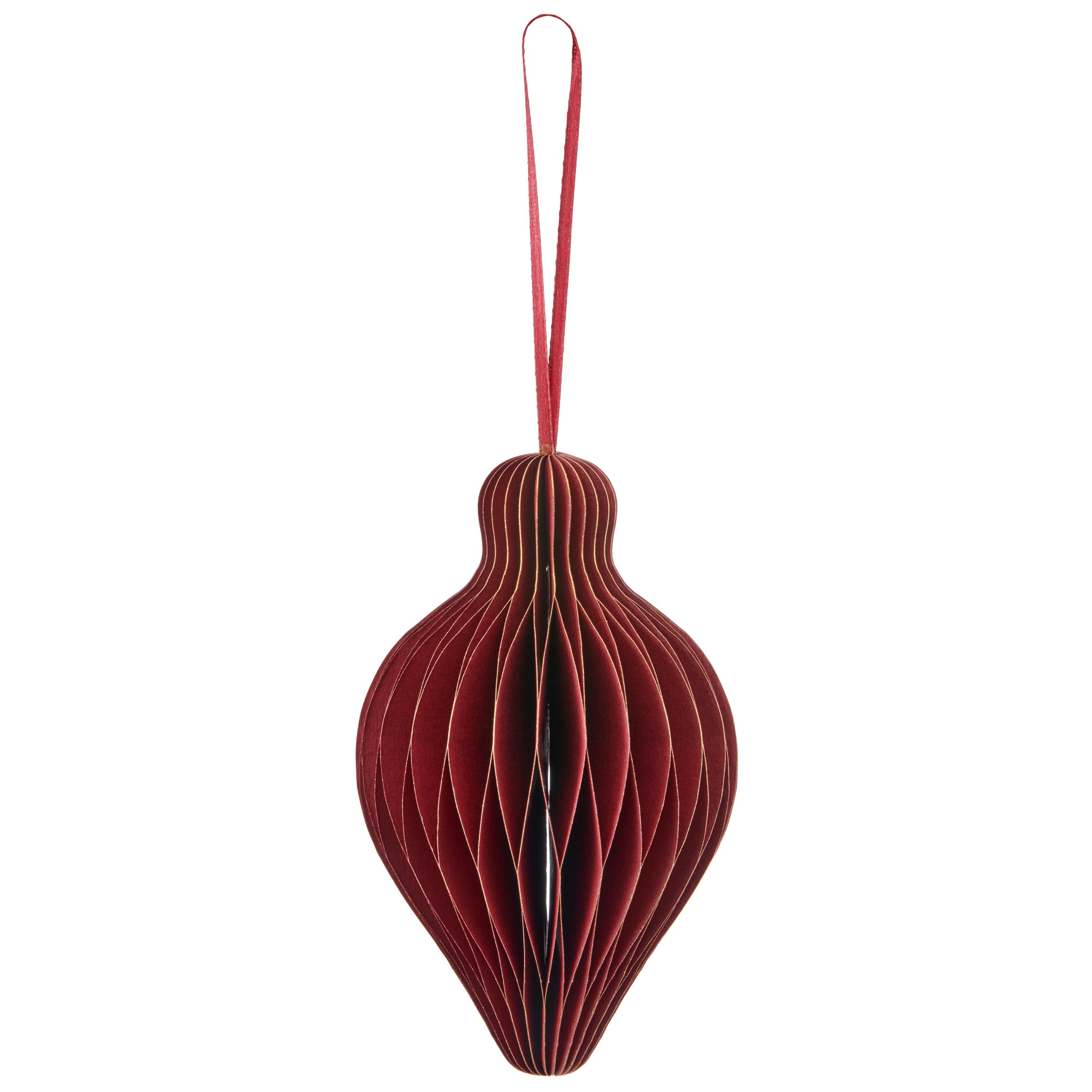 Gasper Papierhänger Ornament mit DÖRTE ca. H15 cm, D10 cm in 3 dunkelrot Gasper Papierhänger Ornament mit DÖRTE ca. H15 cm, D10 cm in 3 dunkelrot, Zubehor, Ornament, Kunst