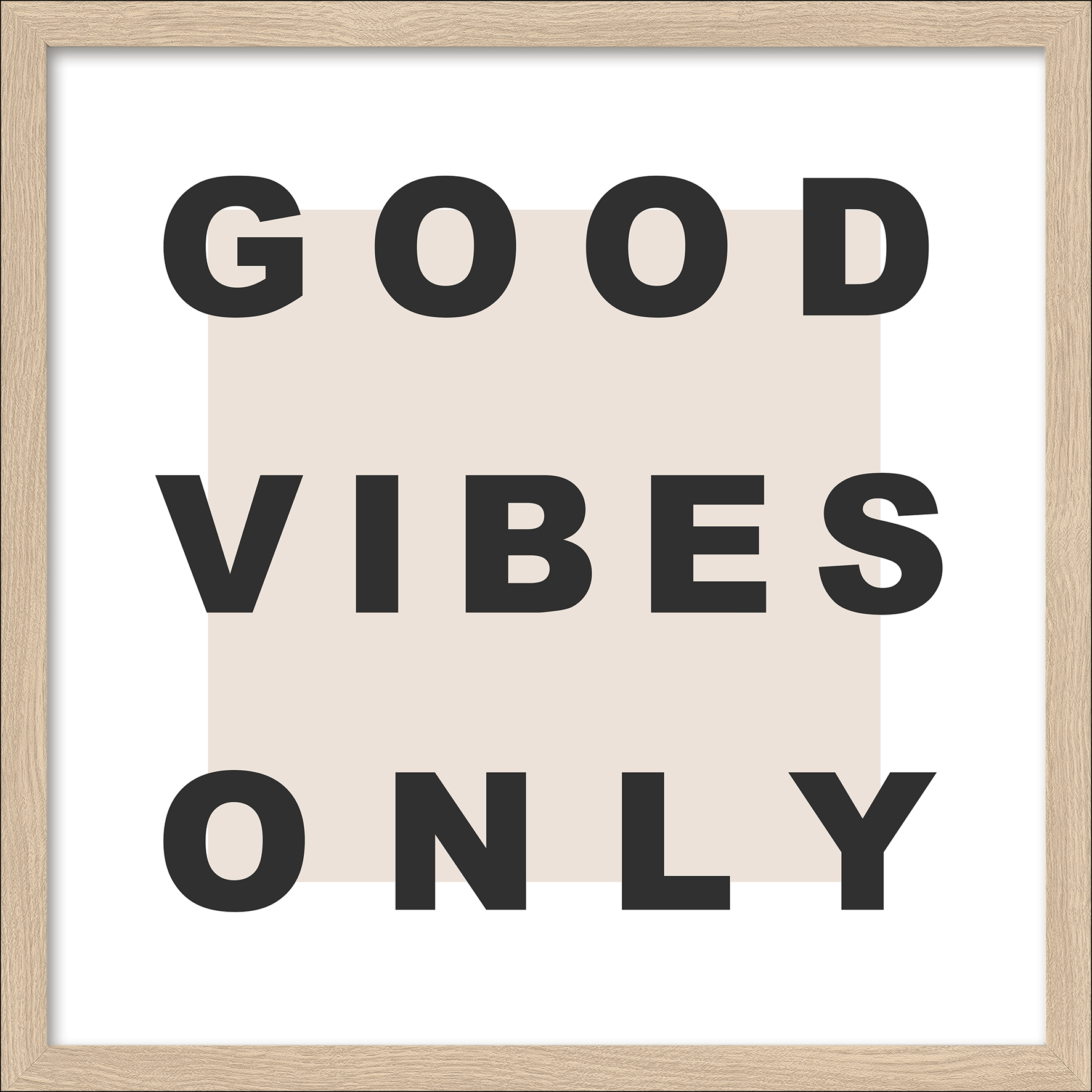 PRO ART Framed-Art Slim Scandic 33x33cm Good Vibes Only PRO ART Framed-Art Slim Scandic 33x33cm Good Vibes Only