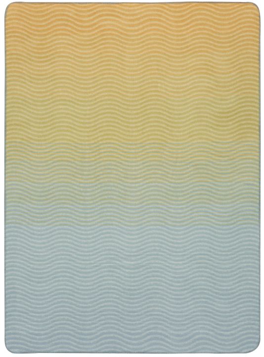 Biederlack Decke ca. 150x200cm in Farbe Ocean Nuance Biederlack Decke ca. 150x200cm in Farbe Ocean Nuance, Wellenmuster, Farbverlauf, Wohnzimmerteppich, Teppich, Mehrfarben