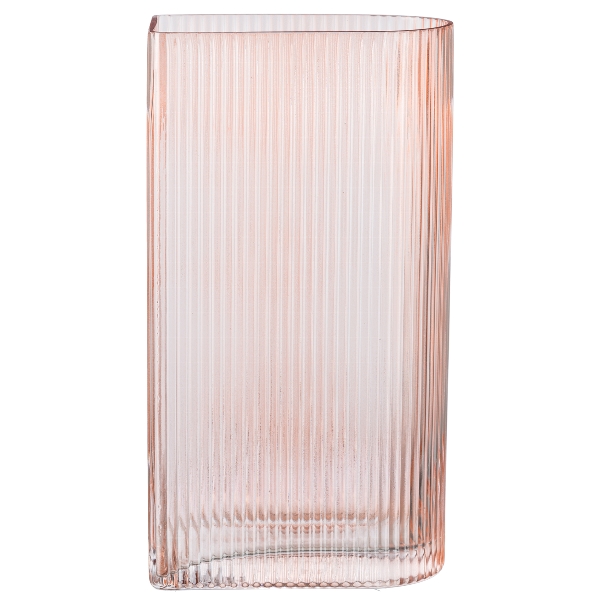 Gasper Glas Vase m.Schliff ARTA, in Farbe Sandsteinrot Gasper Glas Vase m.Schliff ARTA, in Farbe Sandsteinrot, glas, vase, rosa, gerippt, transparent