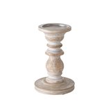 Boltze Kerzenleuchter Neley 20 cm NELEY in Holz, Holzständer, Kerzenhalter, Holztischdekor, rustikales Dekor, Kerzenhalter aus Holz