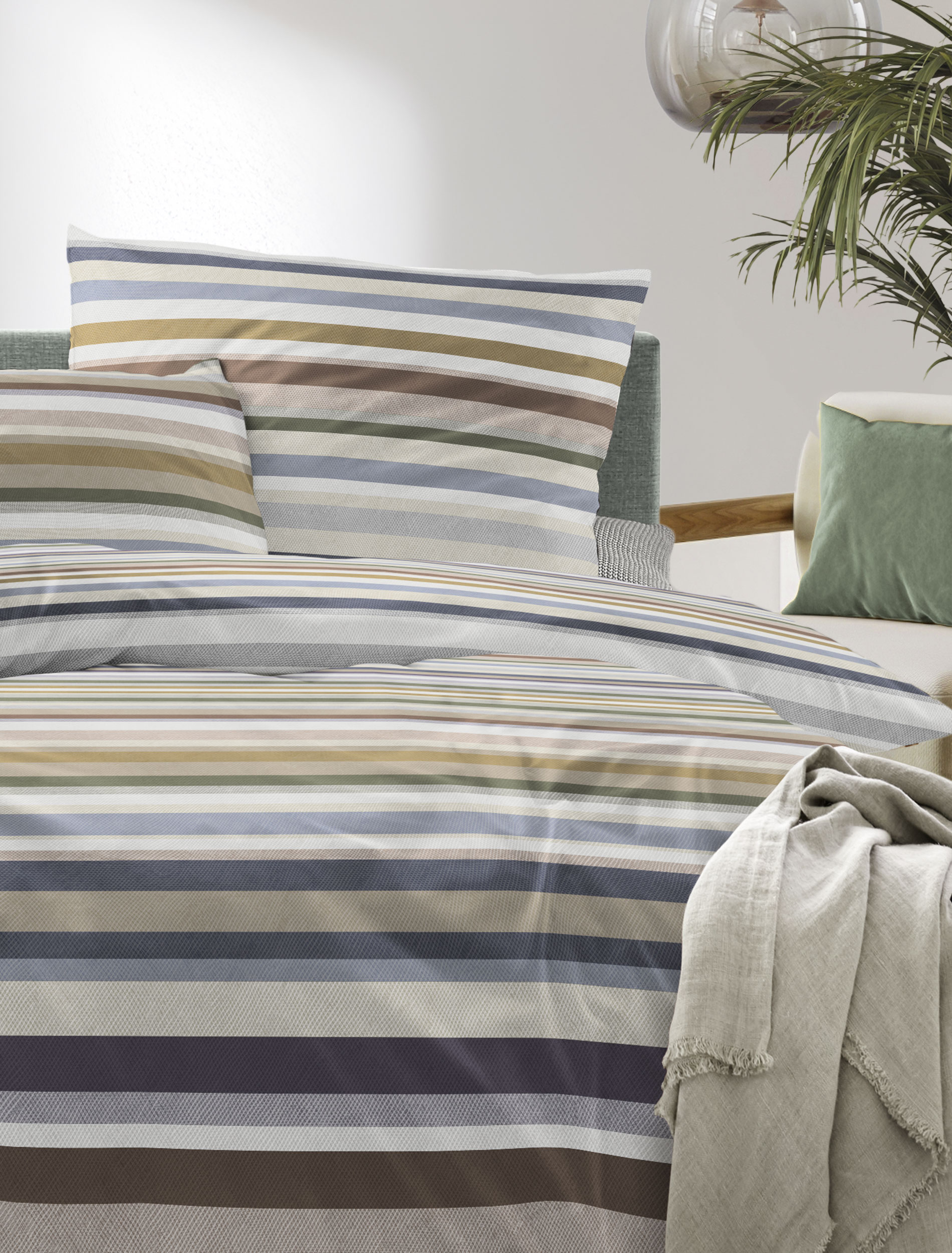 irisette Mako-Satin Bettwäsche WAVE in Farbe ca. 135x200cm, Moebel, Bett, Bettlaken