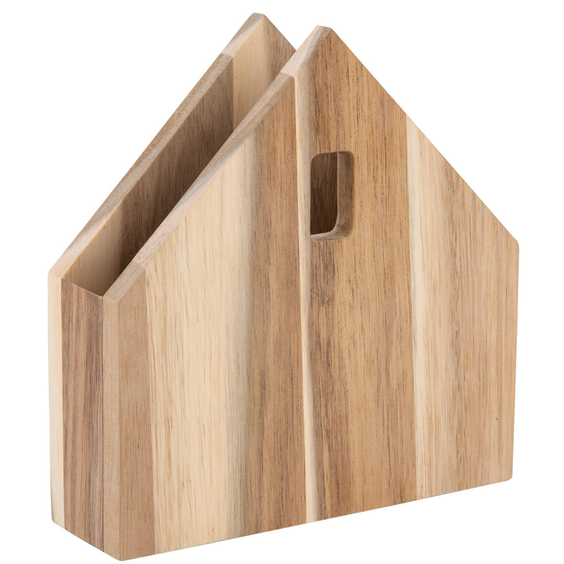 Serviettenhaus klein in Farbe natur, holz, holzwerkzeug, ordnungsbox, schreibtisch-organisation, stifthalter