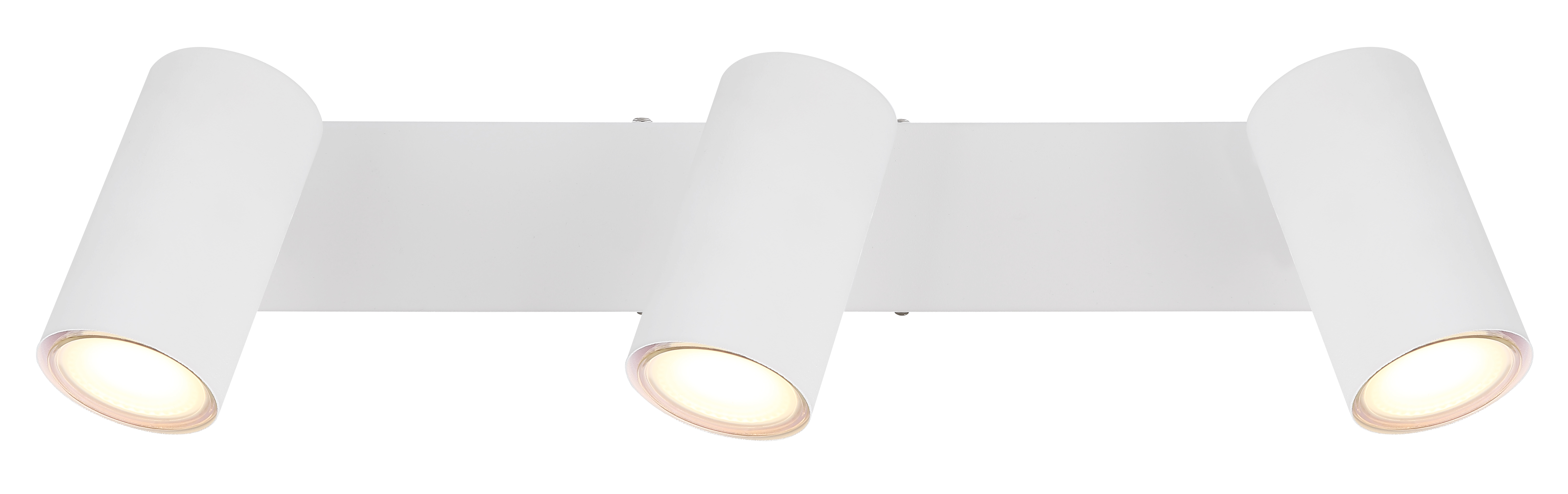 Strahler ROBBY in Meall verchromt weiß Strahler ROBBY in Meall verchromt weiß, Wandleuchte, Deckenlampe, Dreifach-Spot, Weiß, Metall