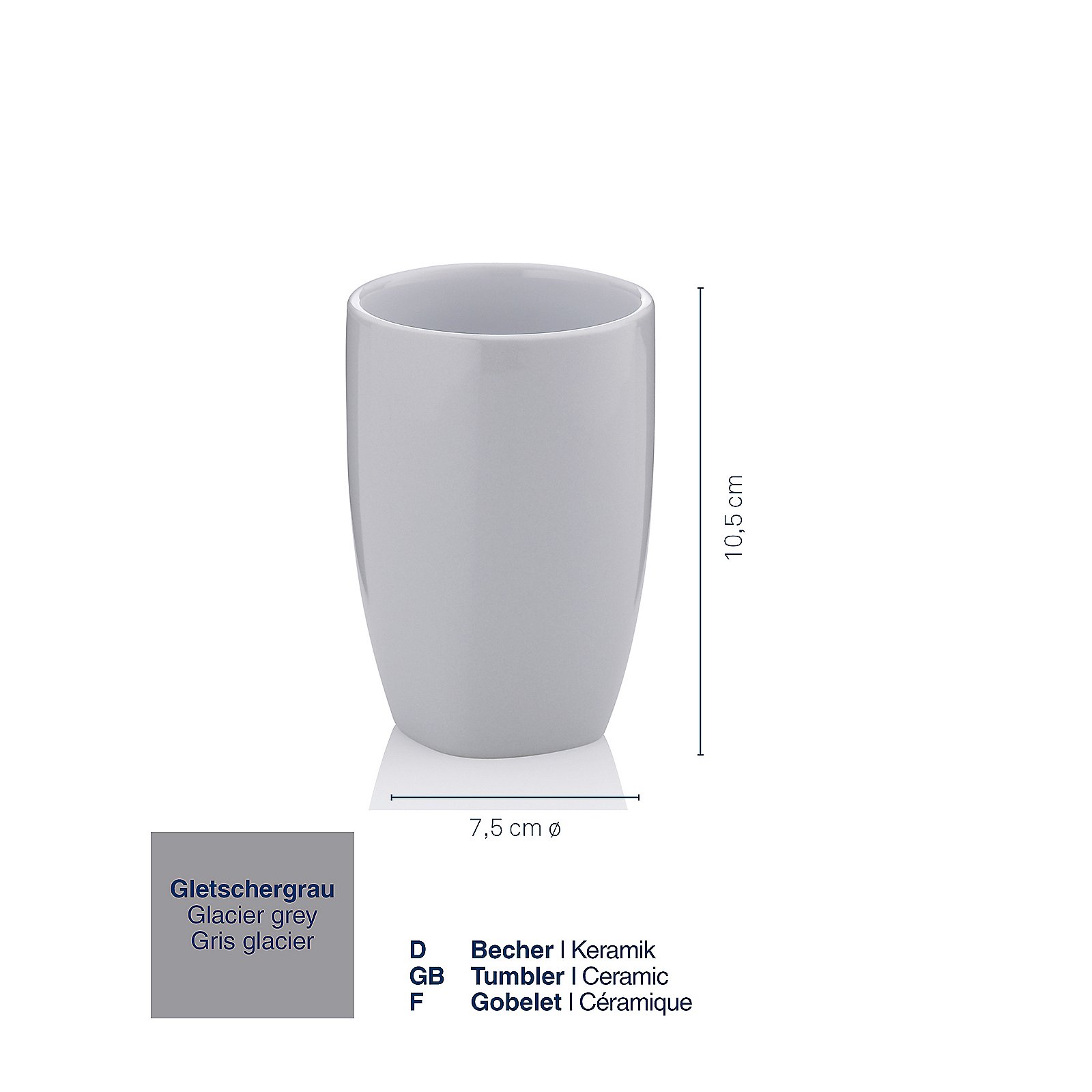 Kela Becher Landora gletschergrau LANDORA in , Kunst, Porzellan, Töpferei, Tasse