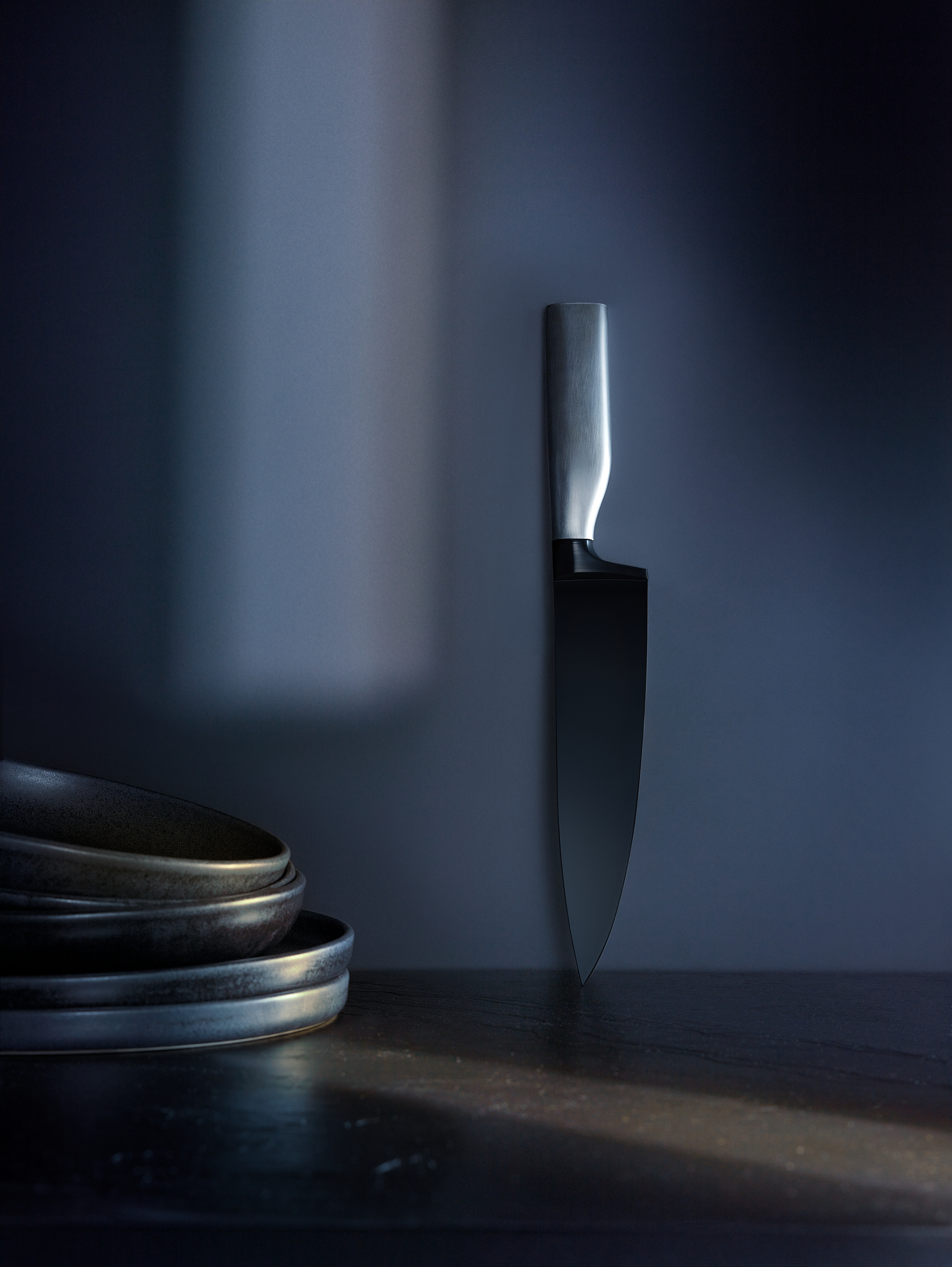 WMF Ultimate Black Kochmesser, 20 cm in Edelstahl/schwarz