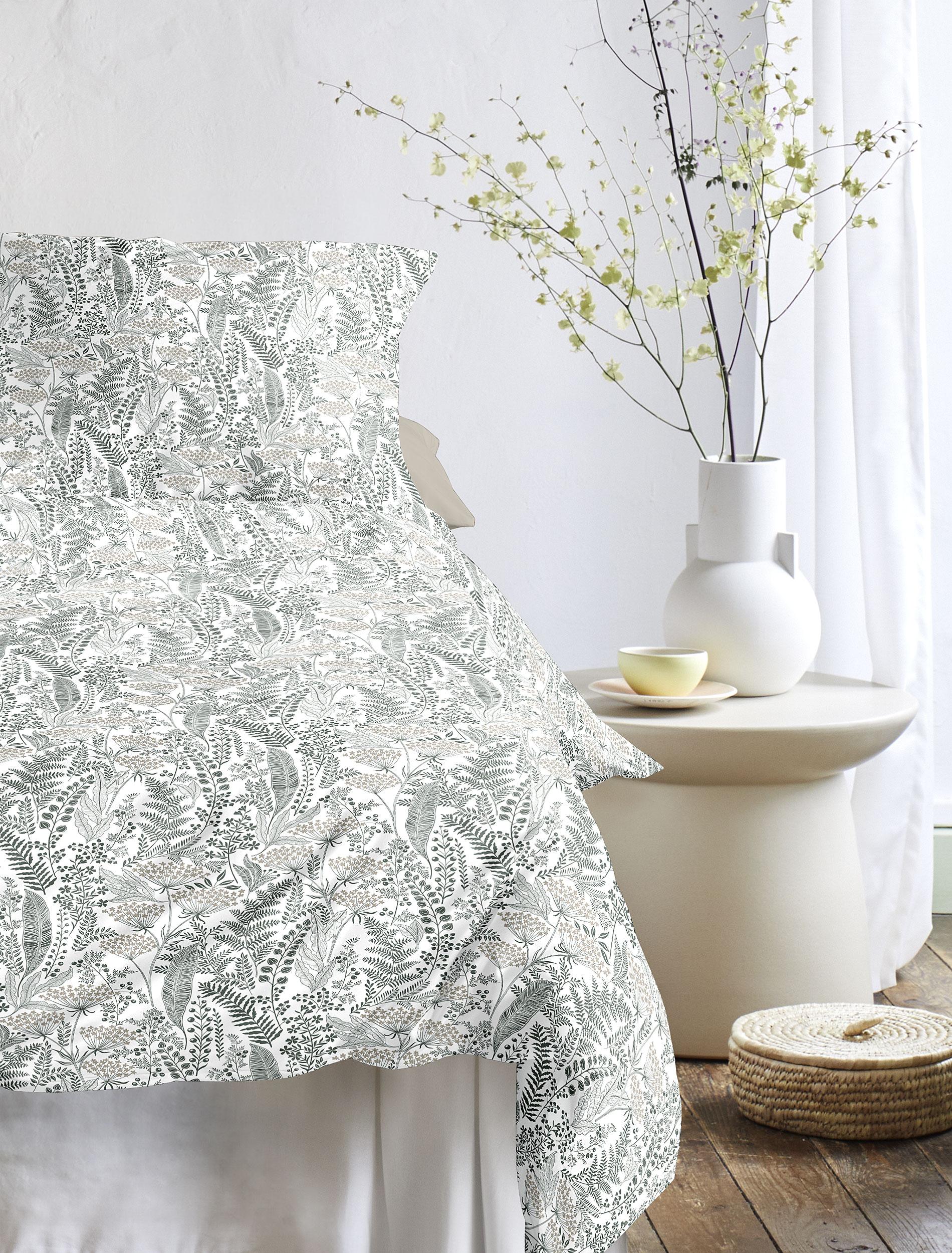 Irisette Tencel-Satin Bettwäsche LOTUS ca. 155x220cm in Farbe salbei