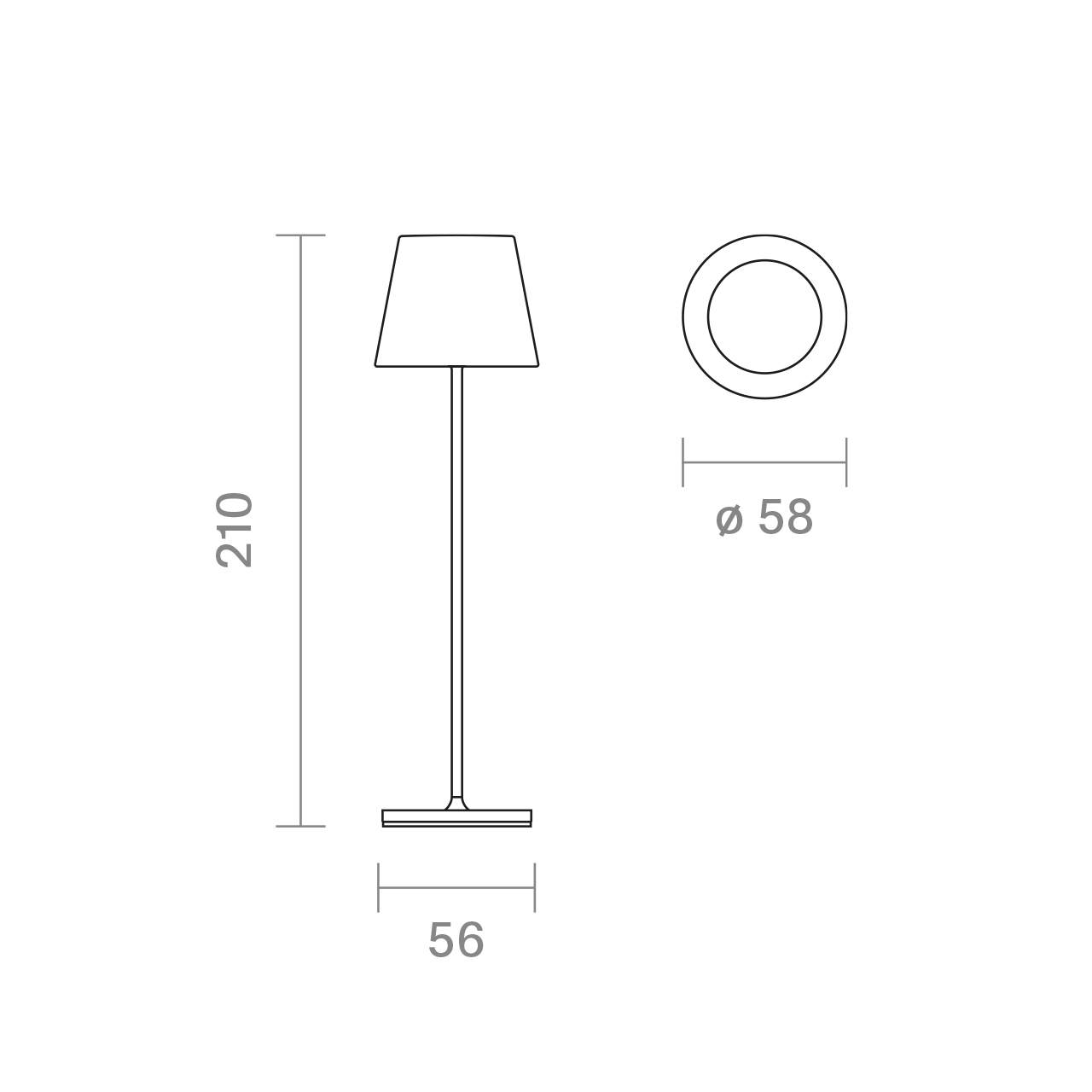 Sigor LED Akku-Tischleuchte NUINDIE POCKET in graphitgrau