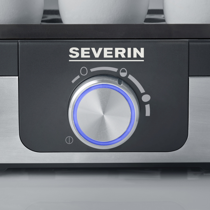 Severin Eierkocher EK 3163 in Edelstahl gebürstet/Schwarz Severin Eierkocher EK 3163 in Edelstahl gebürstet/Schwarz
