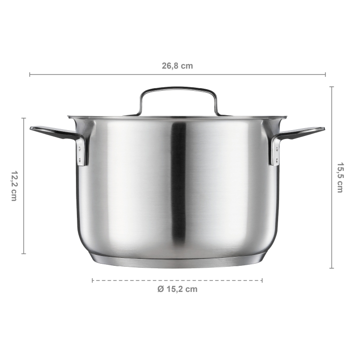 Fiskars Kasserolle mit Deckel ALL STEEL 3Ltr. Fiskars Kasserolle mit Deckel ALL STEEL 3Ltr.