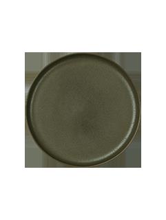 ASA Selection Brotteller Coppa in Farbe grün, metallic plate, runde Platte, flaches Geschirr, grau-braun, strukturierte Oberfläche