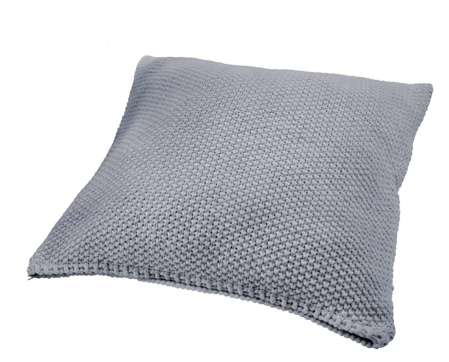 Hahn Haustextilien Strickkissenhülle 50x50cm in Farbe mittelgrau