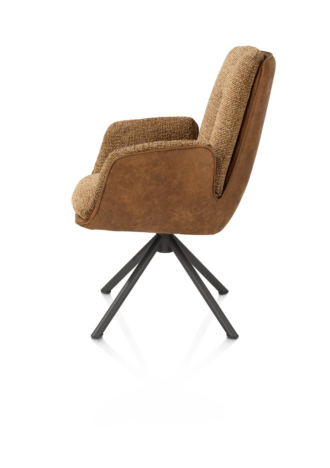 Henders & Hazel Amrlehnstuhl THEROS ca. B68 H93 T70 cm in Stoff Oregon/Sevilla desert, Sessel, Polsterstuhl, Sessel mit Drehfuß, Braun, Gemütlich