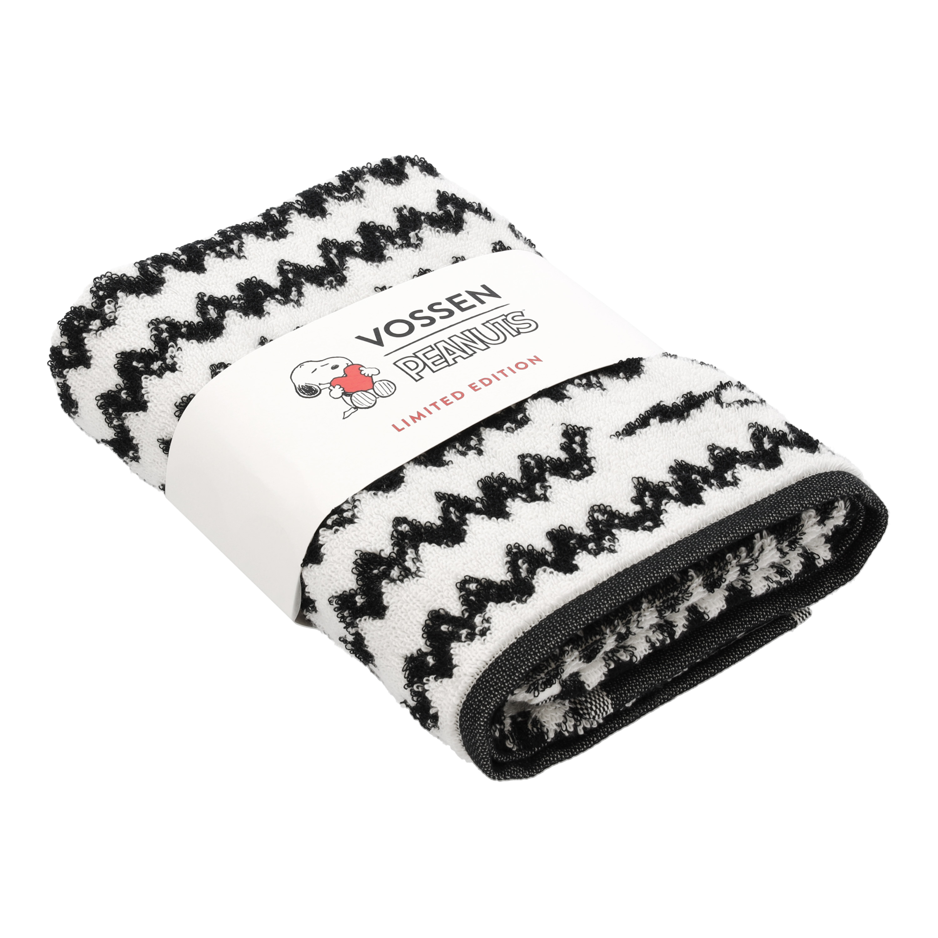 Vossen Handtuch Charlie Brown ca. 50x100cm in Farbe schwarz, handtuch, tuch, muster, zebra, limited edition