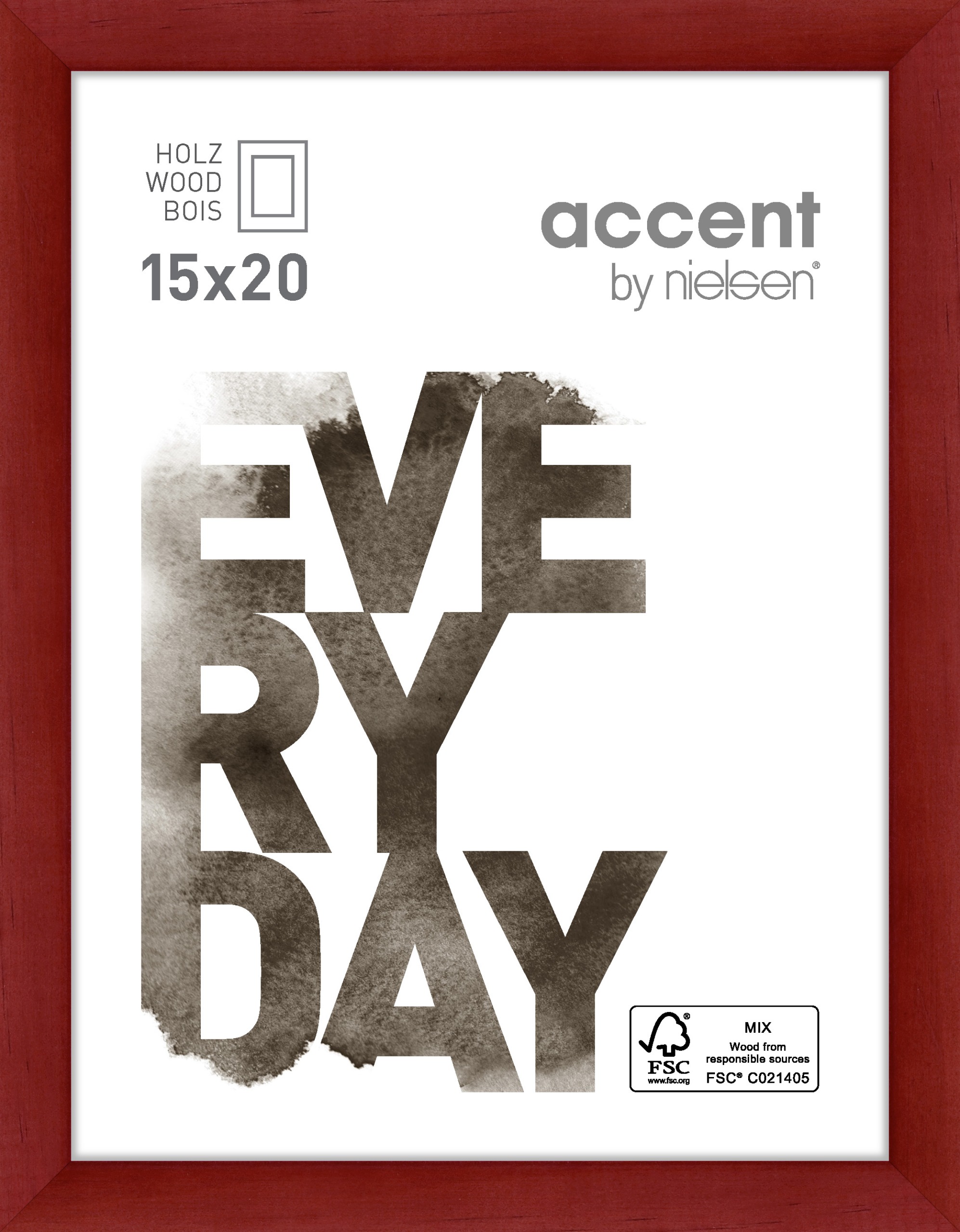 Accent by Nielsen Holz Bilderrahmen Zoom ca. 15x20cm in Farbe Red